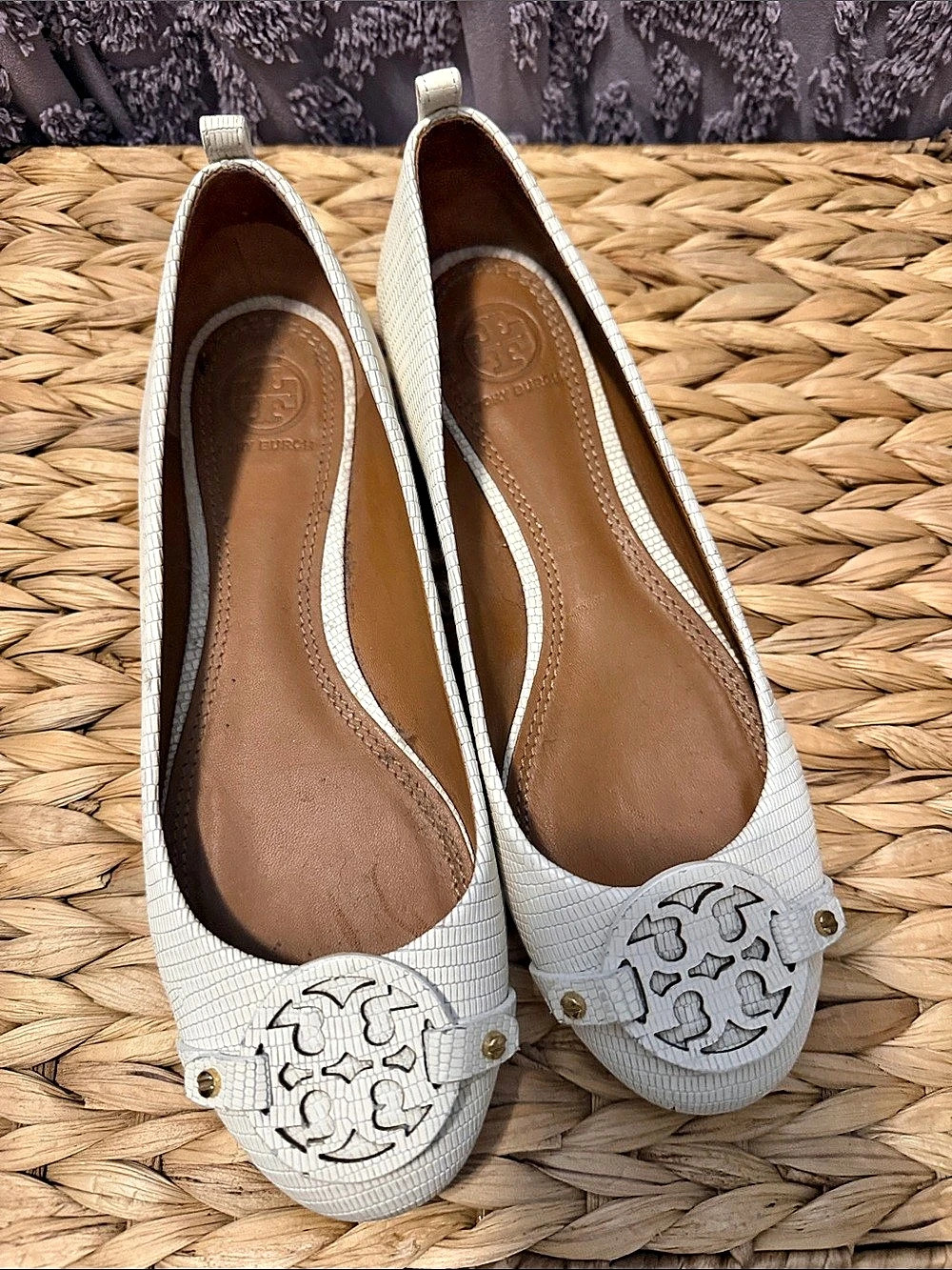 Tory Burch Minnie Travel Ballet Flat White US 7